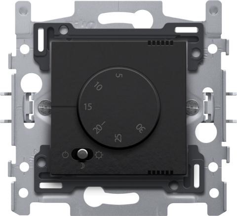 Elektroniczny termostat, kolor piano black coated