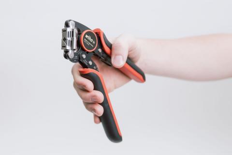 Wiha Zaciskarka automatyczna do tulejek kablowych, zacisk czworokątny z obrotową głowicą zaciskową 0,08 - 16 mm² 193 mm (45223)