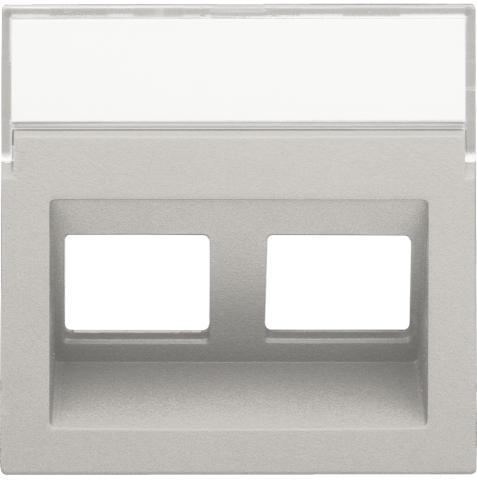 Dane płytki centralnej do 2 wyjść RJ ukośnych kolor light grey