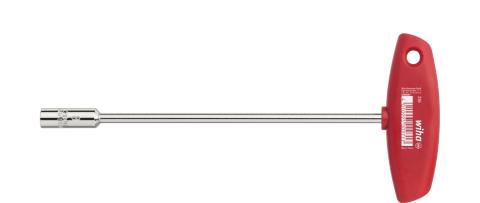 Wiha Klucz nasadowy z rękojeścią T sześciokątny niklowany na wysoki połysk 8.0 mm x 232 mm (00972)