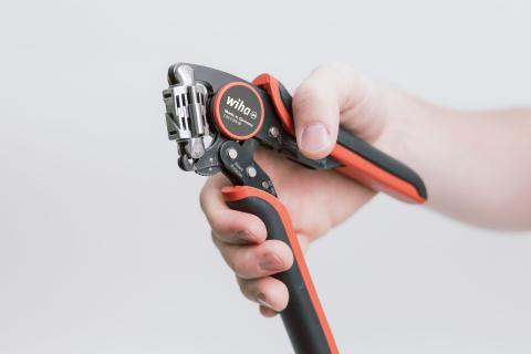 Wiha Zaciskarka automatyczna do tulejek kablowych, zacisk czworokątny z obrotową głowicą zaciskową 0,08 - 16 mm² 193 mm (45223)